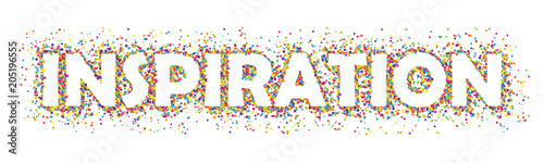 INSPIRATION colorful vector typography banner