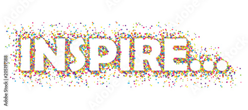 INSPIRE... colorful vector typography banner