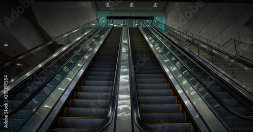 Long indoor escalator at Miami airport