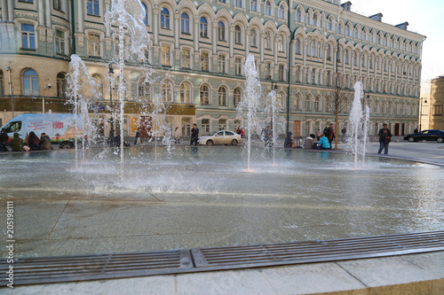 Moscow, Birzhevaya square, Ilinka street photo