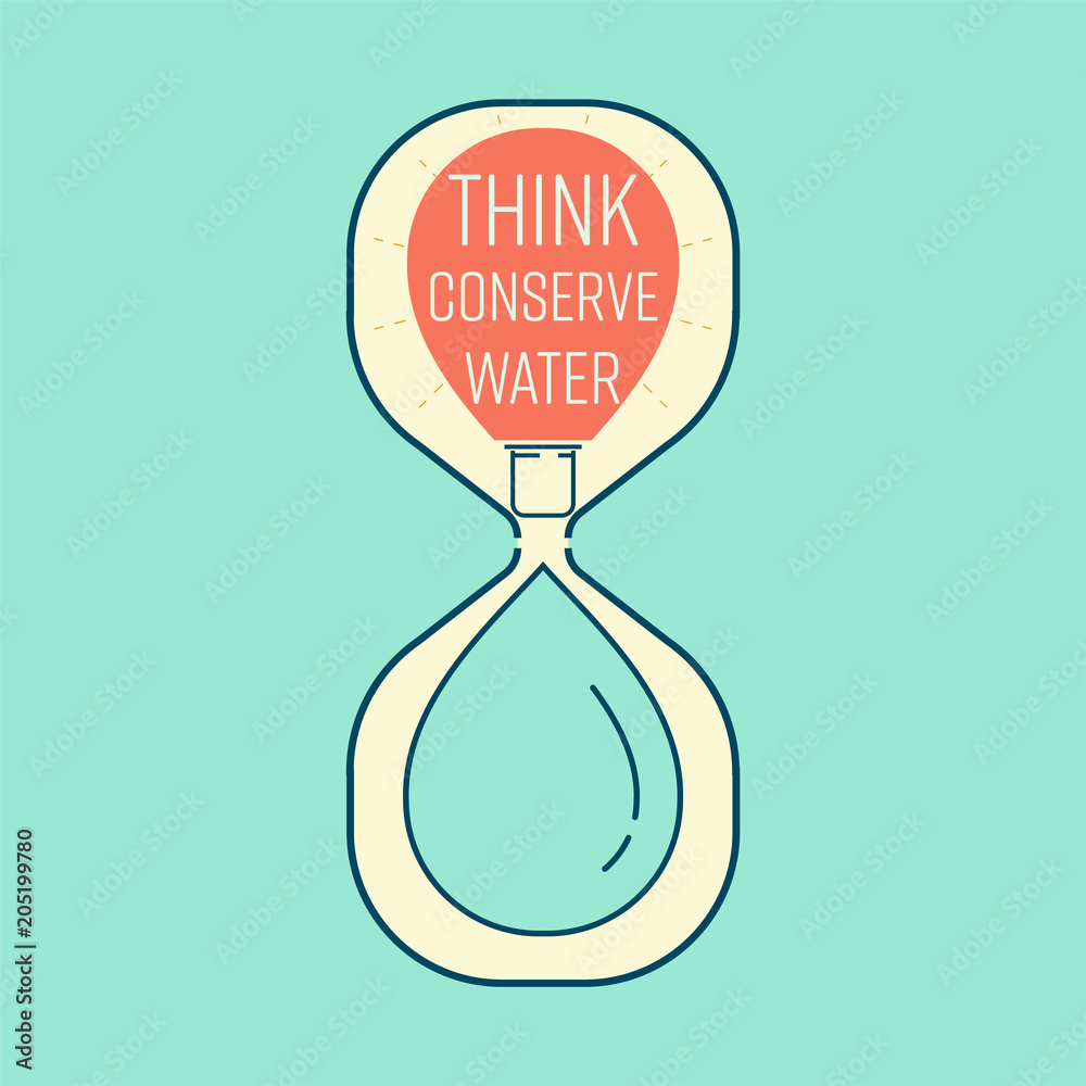 Save Water Hourglass
