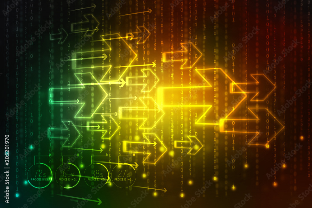 Obraz premium 2d illustration technology background