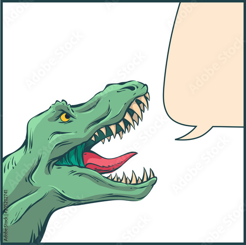 Vector comics dinosour