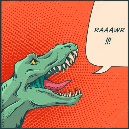 Vector comics dinosour