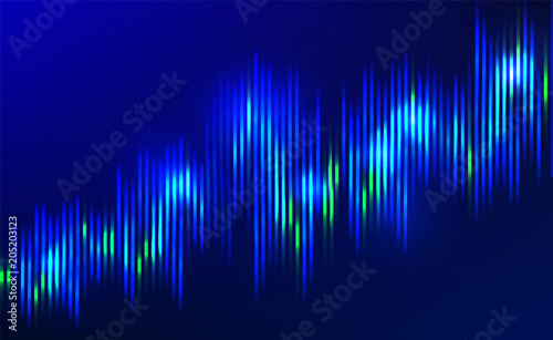 Abstract vector finance  big data graph visualization. Stock index infographics. Visual information complexity. Intricate data threads chart. Business analytics. Artifficial inteligence.
