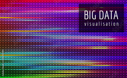 Abstract vector finance  big data graph visualization. Stock index infographics. Visual information complexity. Intricate data threads chart. Business analytics. Artifficial inteligence.