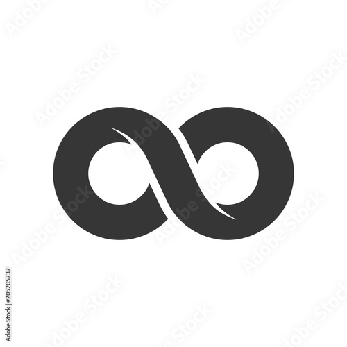 Quadro su tela Infinity Sign Icon on White Background. Vector