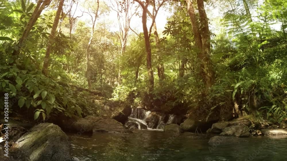 Miniature Tropical Waterfall in Thailand, with Sound Miniature Tropical Waterfall in Thailand, with Sound
