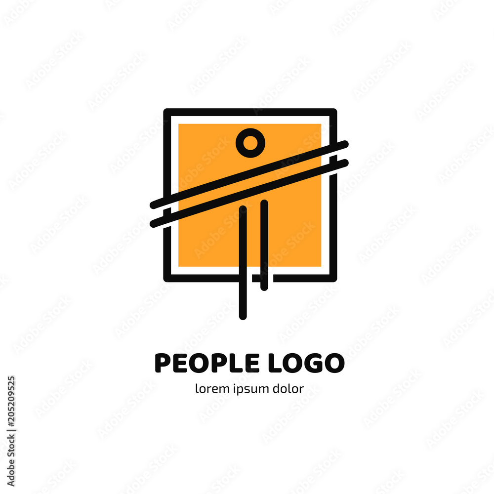 Fototapeta premium Logo design abstract people vector template.