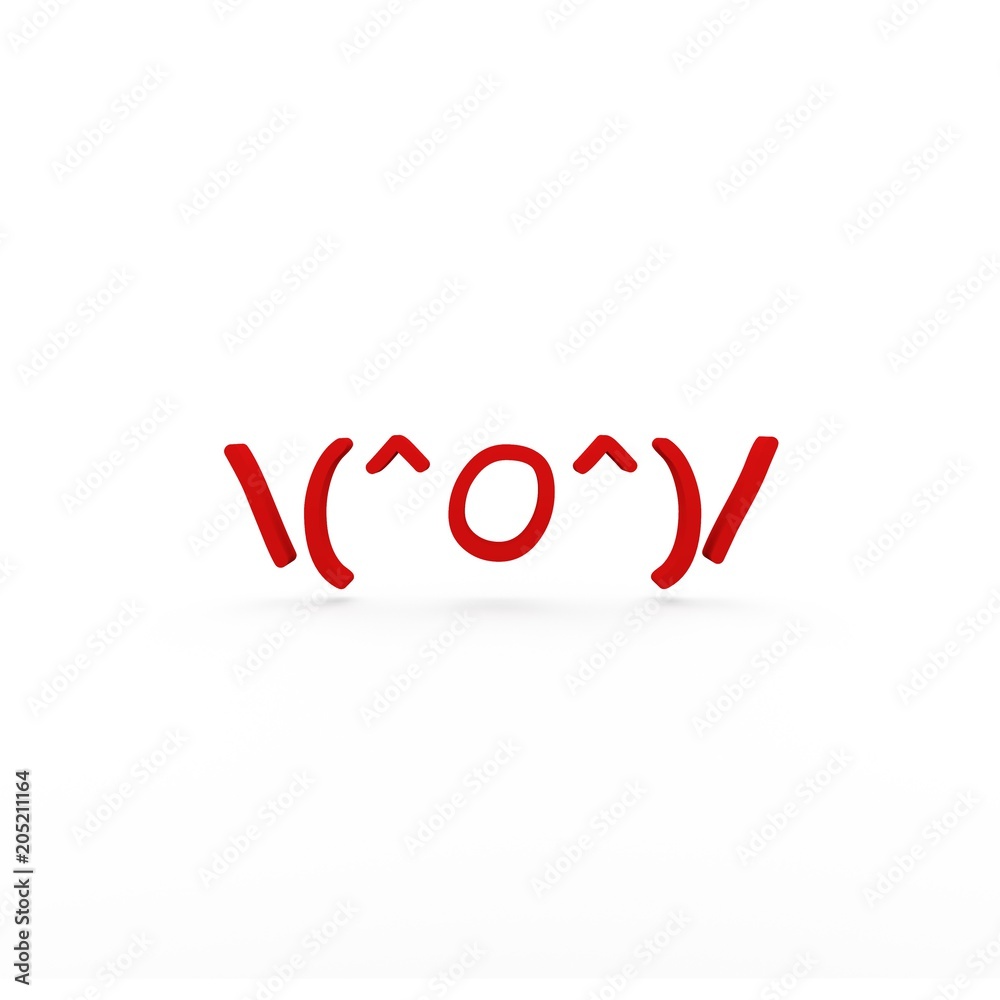 喜ぶ うれしい ばんざい絵文字を3dのイラスト Stock Illustration Adobe Stock