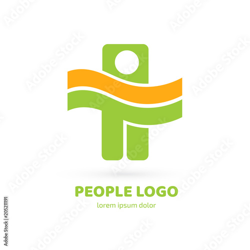 Logo design abstract medical vector template