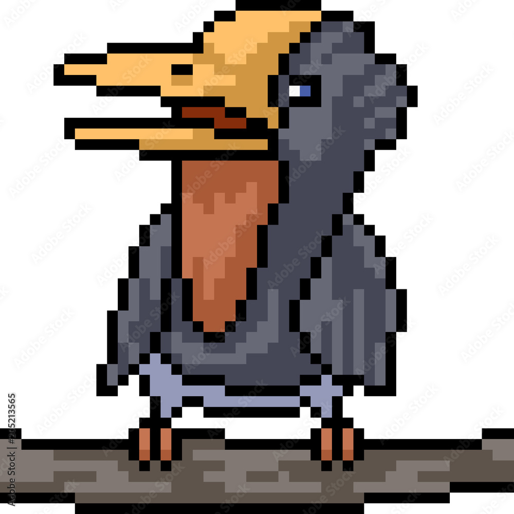 vector pixel art bird vector pixel art bird