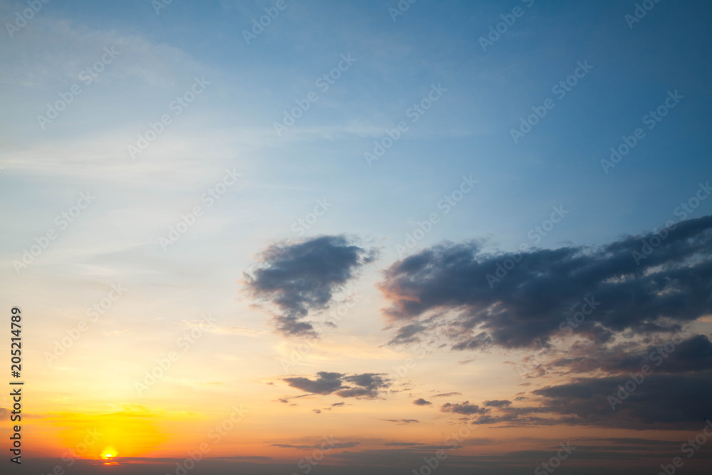 Fototapeta premium beautiful and heavenly sunrise