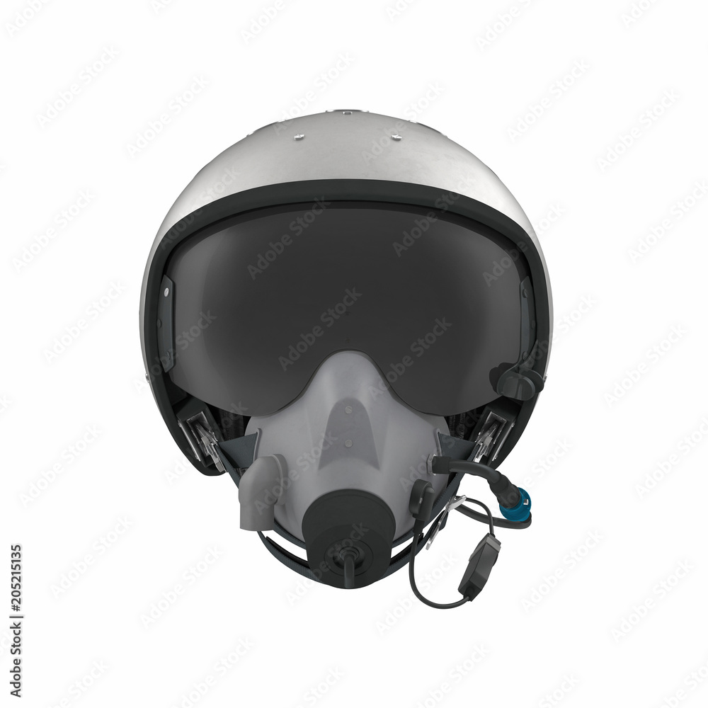 Russian Jet Fighter Pilot Helmet on white. 3D illustration Stock  Illustration | Adobe Stock