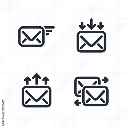 Newsletter Operations - String Icons . A set of professional, pixel-perfect icons. photo