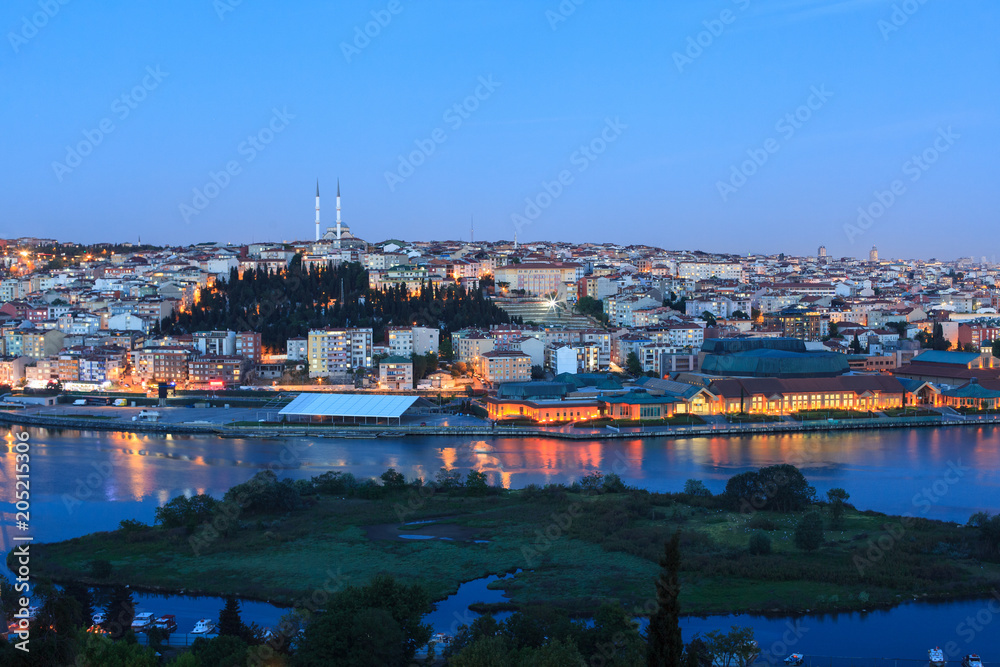 View of Istanbul  at night, Turkey
