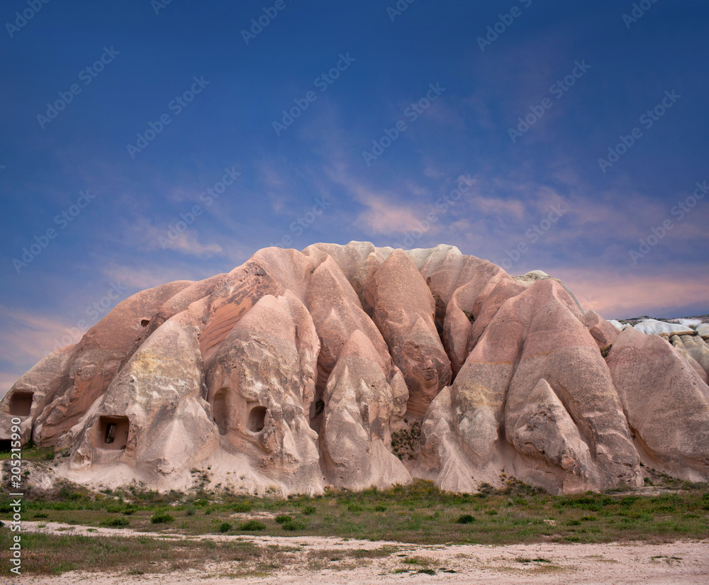 Red valley in Cappadocia, Central Anatolia, Turkey