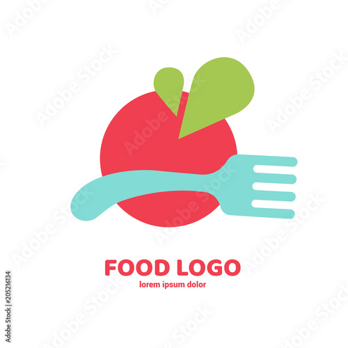 Illustration of business logotype restaurant and cafe.