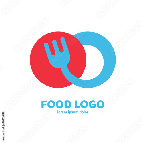 Illustration of business logotype restaurant and cafe.