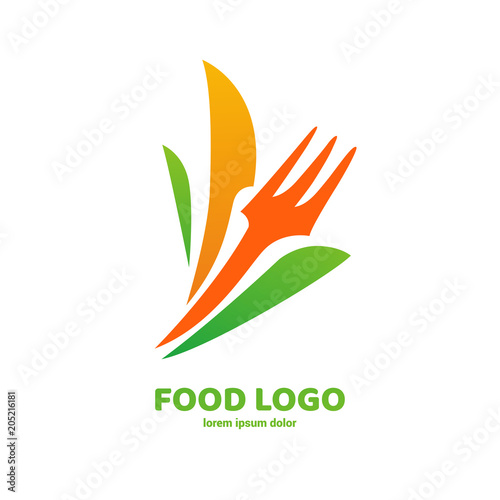Illustration of business logotype restaurant and cafe.