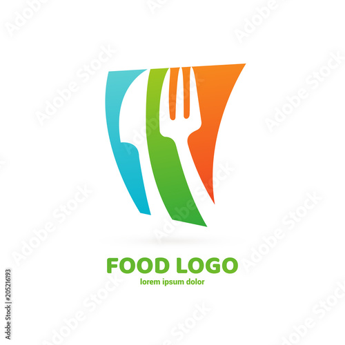 Illustration of business logotype restaurant and cafe.