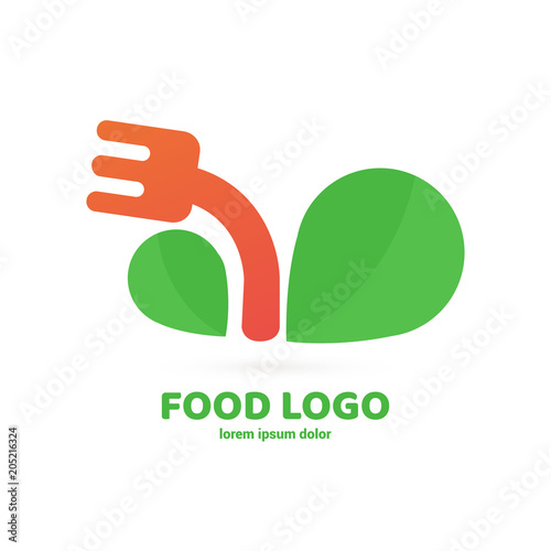 Illustration of business logotype restaurant and cafe.