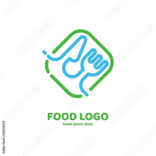 Illustration of business logotype restaurant and cafe.