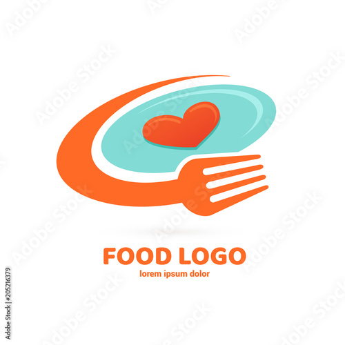 Illustration of business logotype restaurant and cafe.