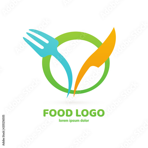 Illustration of business logotype restaurant and cafe.
