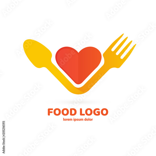 Illustration of business logotype restaurant and cafe.