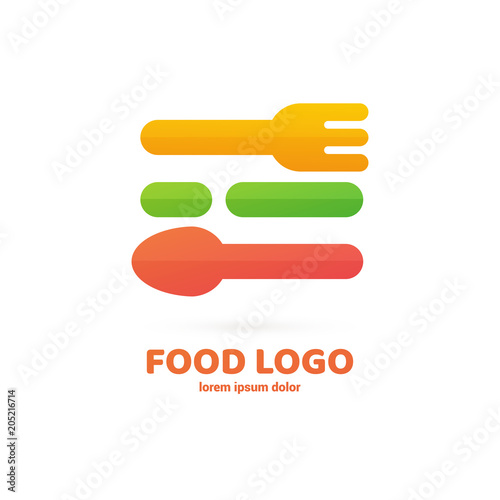 Illustration of business logotype restaurant and cafe.