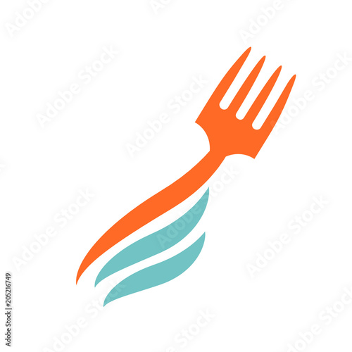 Illustration of business logotype restaurant and cafe.