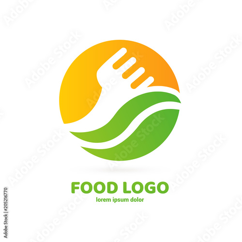 Illustration of business logotype restaurant and cafe.