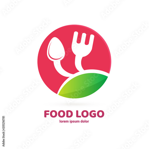 Illustration of business logotype restaurant and cafe.