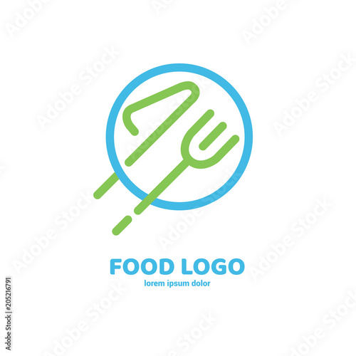 Illustration of business logotype restaurant and cafe.