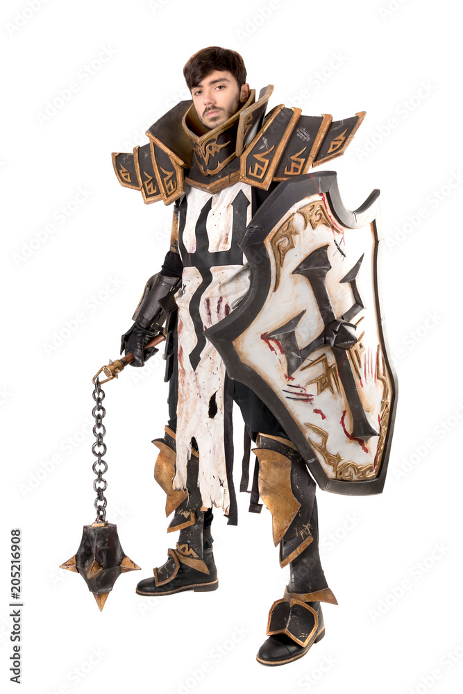 Man with knight costume