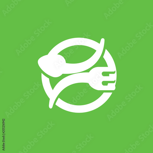 Illustration of business logotype restaurant and cafe.