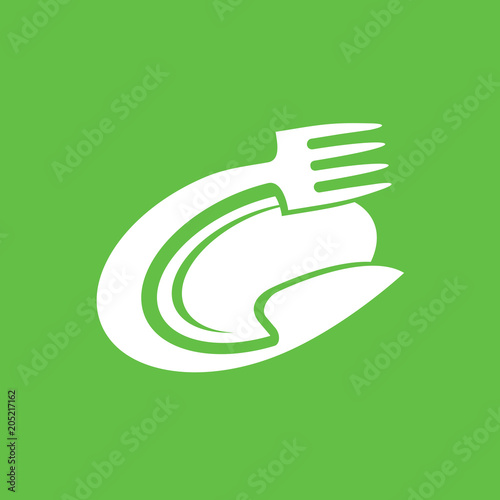 Illustration of business logotype restaurant and cafe.