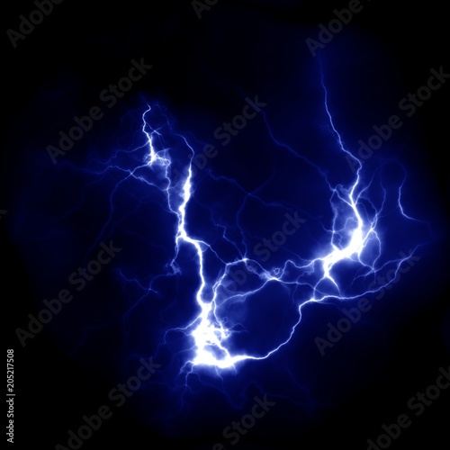 Lightning template. Electric thunderbolt in the sky. Nature image