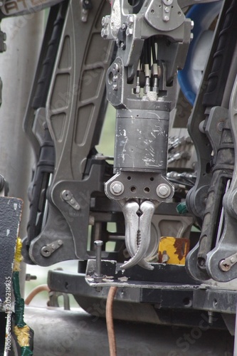 Oil and gas industry. A detail of a Remote Operated Vehicle (ROV) for deep sea survey purpose. 