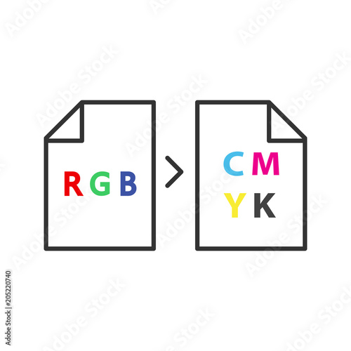 Color models conversion icon