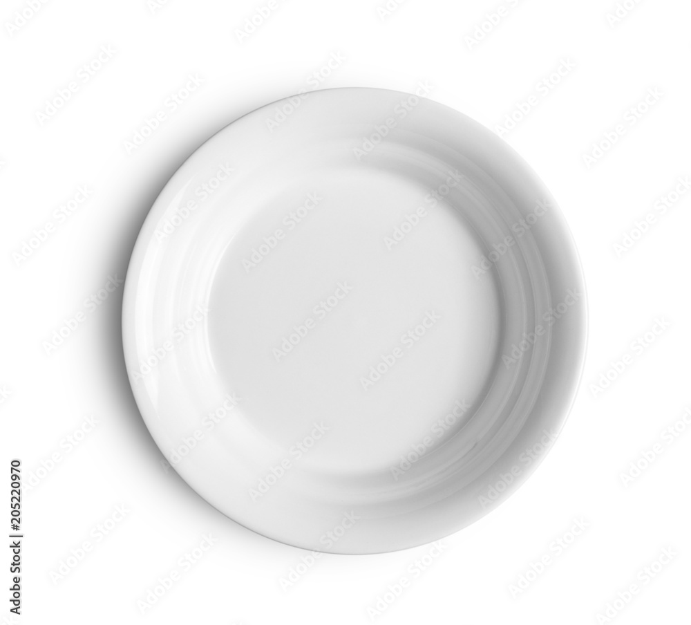 white plate on white background white plate on white background