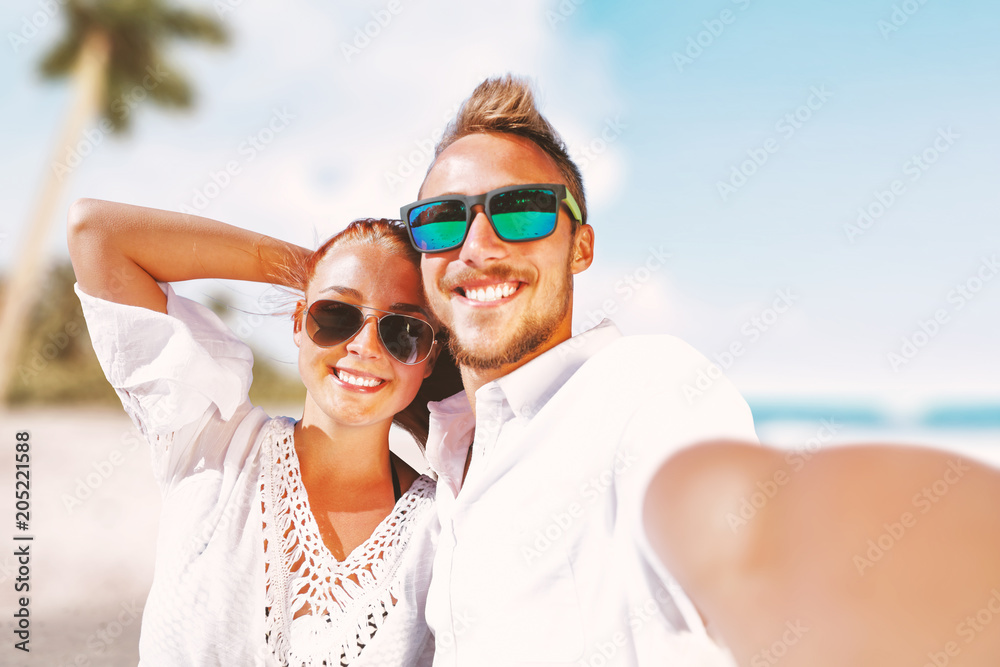 summer time on beach and two lovers summer time on beach and two lovers