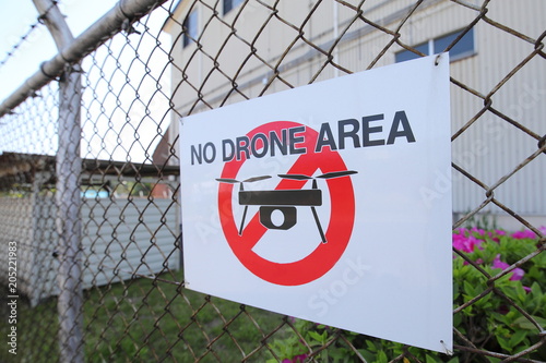 No Drone area sign