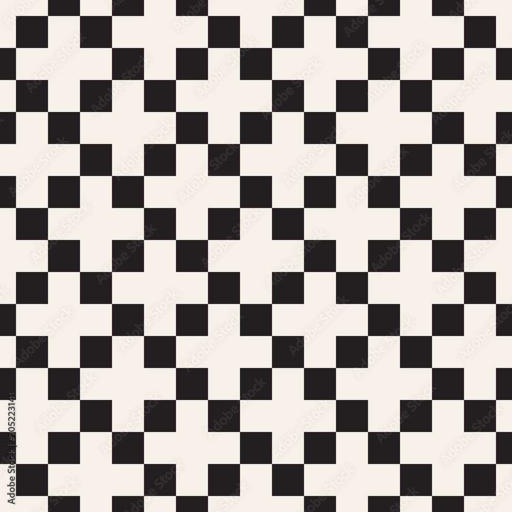 Fototapeta premium Vector seamless geometric pattern. Simple abstract lines lattice. Repeating elements stylish background