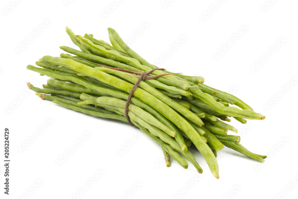 Heap of Green Beans Also Called Snap Beans or String Beans isolated on White Background Heap of Green Beans Also Called Snap Beans or String Beans isolated on White Background