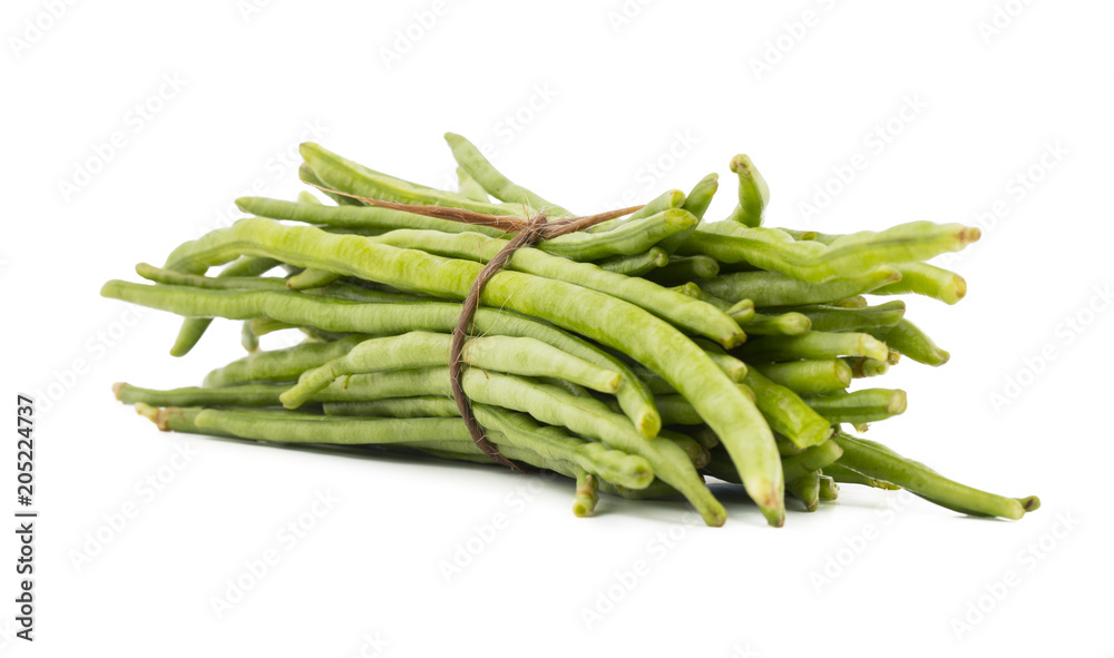 Heap of Green Beans Also Called Snap Beans or String Beans isolated on White Background Heap of Green Beans Also Called Snap Beans or String Beans isolated on White Background