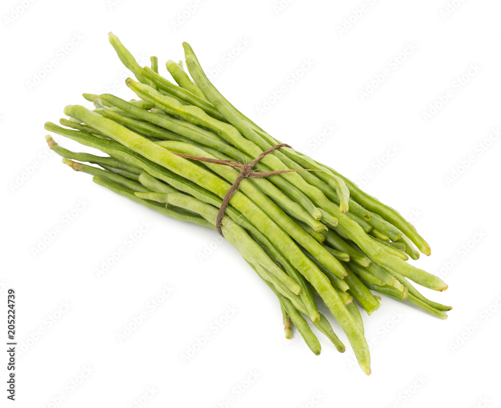 Heap of Green Beans Also Called Snap Beans or String Beans isolated on