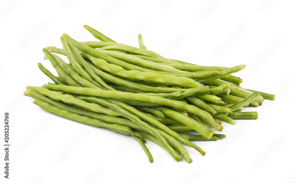Heap of Green Beans Also Called Snap Beans or String Beans isolated on White Background Heap of Green Beans Also Called Snap Beans or String Beans isolated on White Background