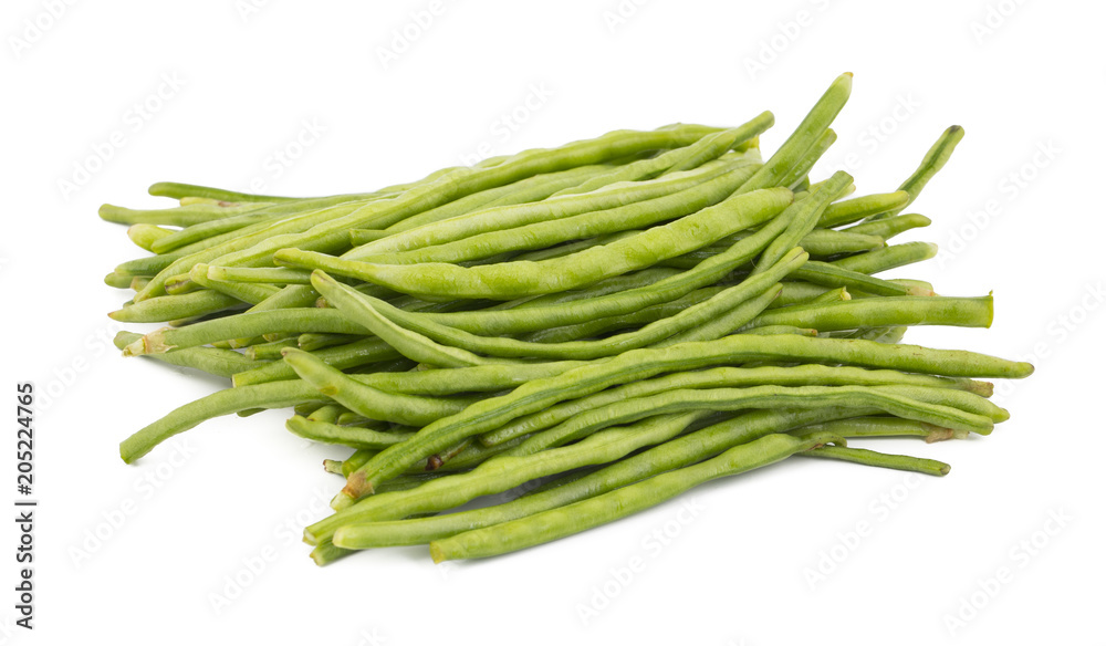 Heap of Green Beans Also Called Snap Beans or String Beans isolated on White Background Heap of Green Beans Also Called Snap Beans or String Beans isolated on White Background